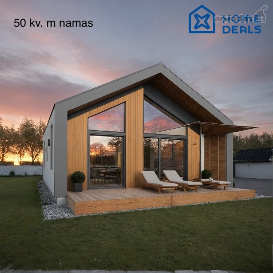 Parduodami du 80 m² ir 50 m² namai bendrame - nuotraukos Nr. 3