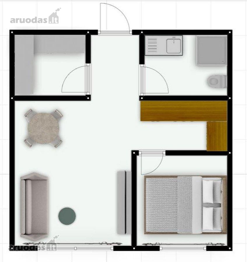 Funkcionaliai suprojektuotas 2 kambarių butas. - nuotraukos Nr. 9