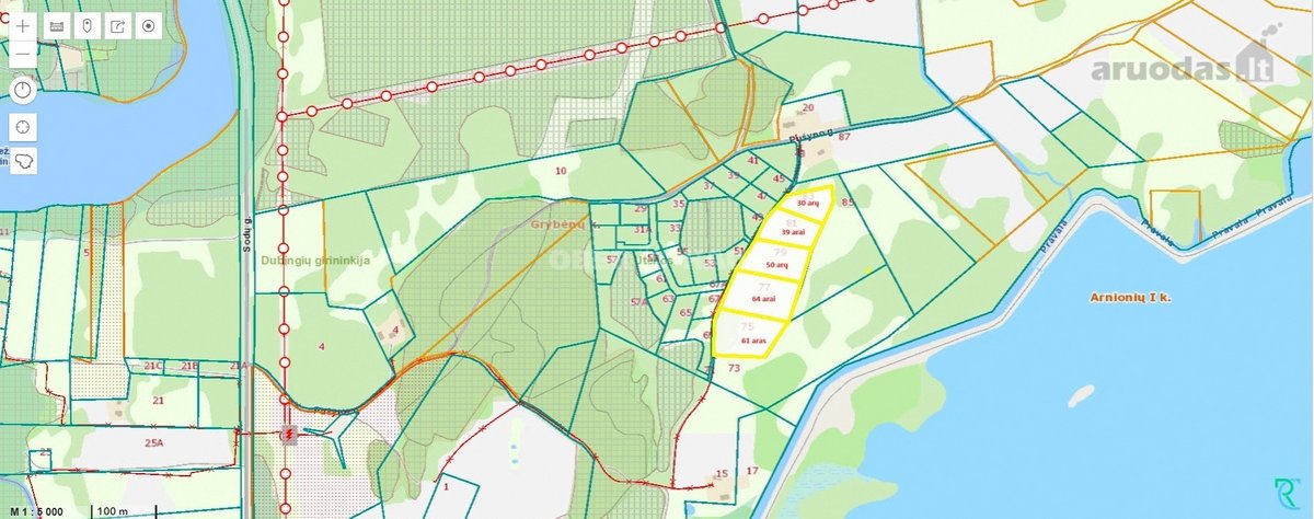 Parduodamas vienas iš šešių sklypų,(galima - nuotraukos Nr. 18