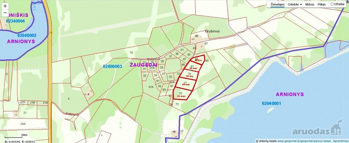 Parduodamas vienas iš šešių sklypų,(galima - nuotraukos Nr. 19