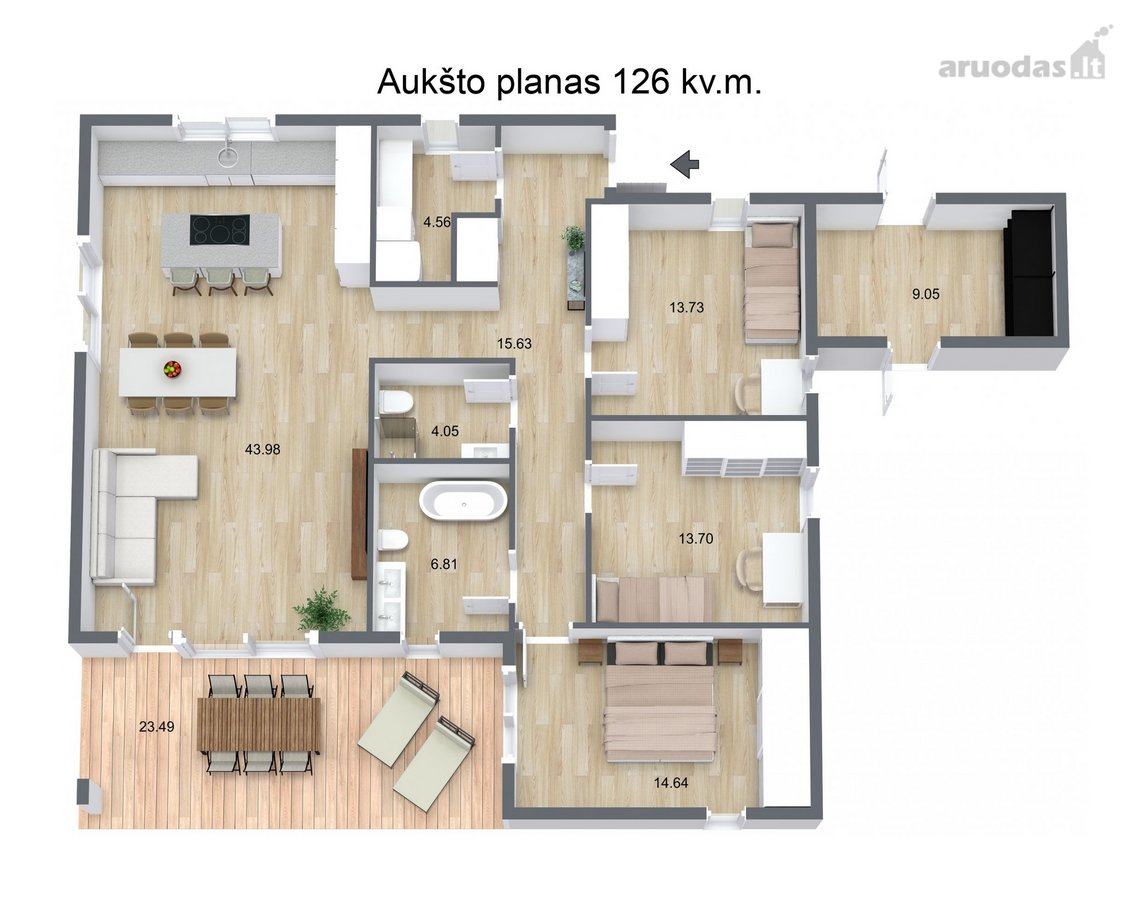 Modernus Namas Aukštomis Lubomis Paupiuose – - nuotraukos Nr. 5