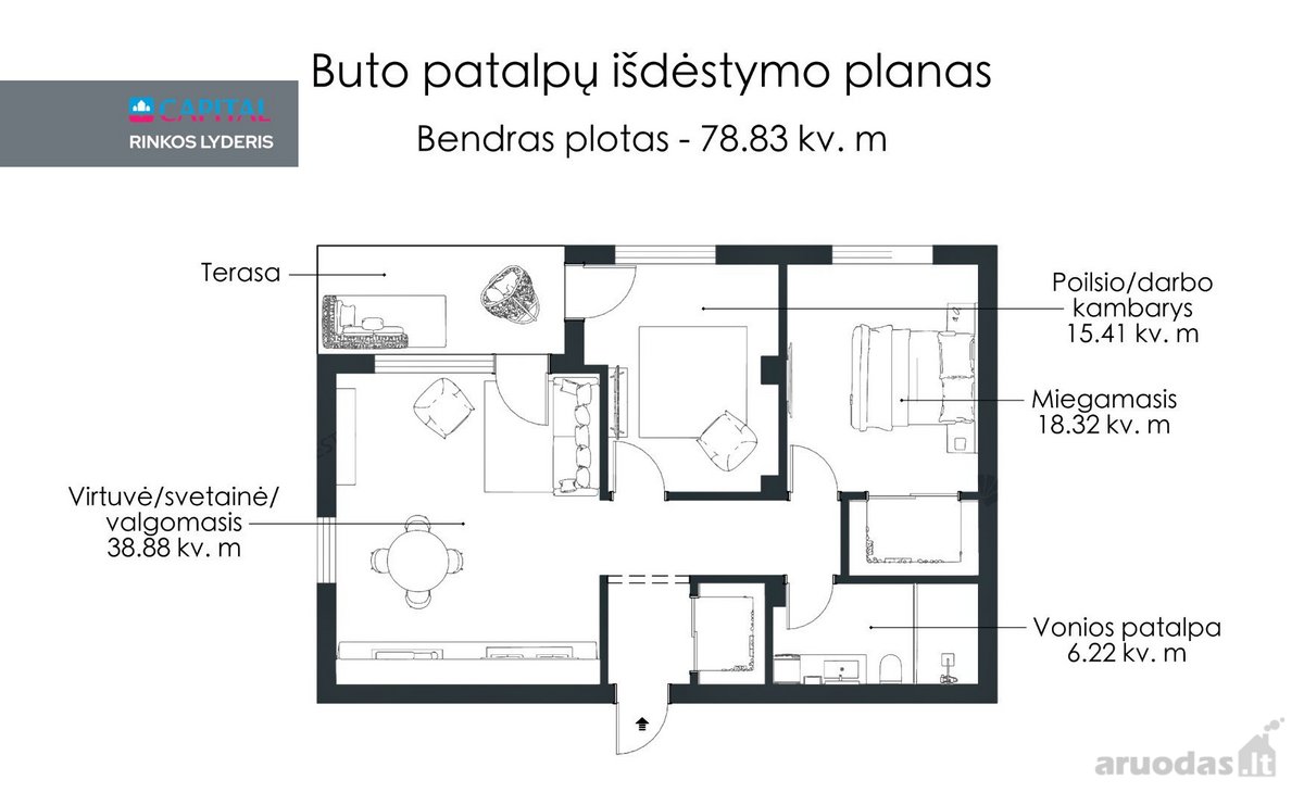 Parduodamas Kokybiškai Ir Pilnai Įrengtas 3 - nuotraukos Nr. 30