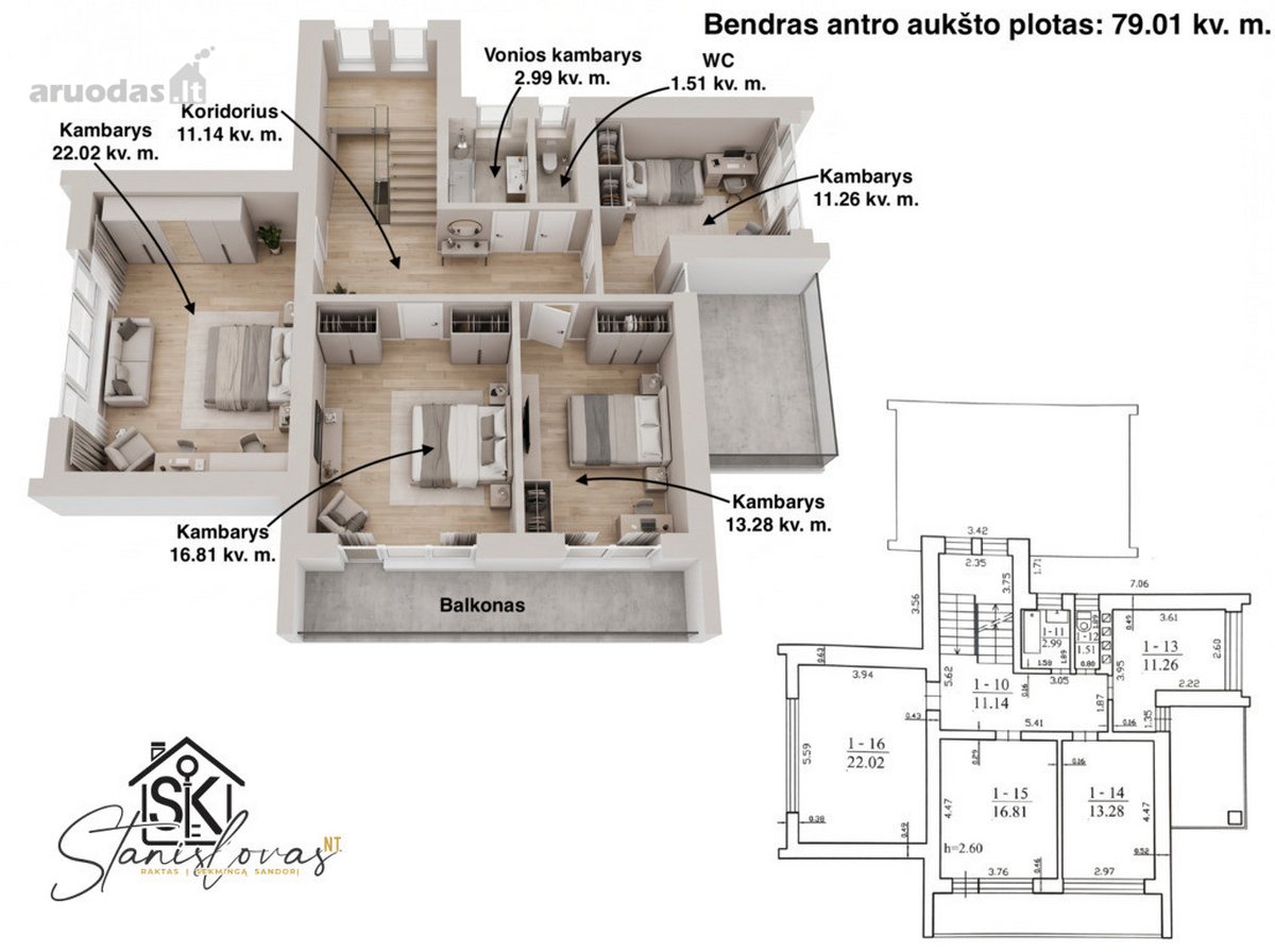 Parduodamas Erdvus Namas Su 15.14 A Žemės - nuotraukos Nr. 15