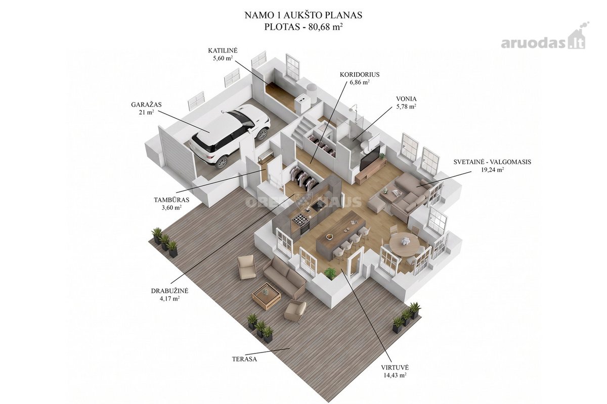 Nidos architektūros įkvėpti A++ klasės namai - nuotraukos Nr. 18
