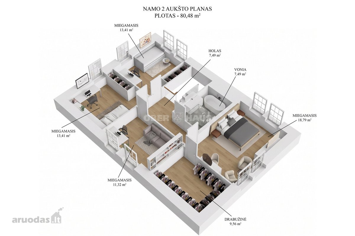 Nidos architektūros įkvėpti A++ klasės namai - nuotraukos Nr. 19