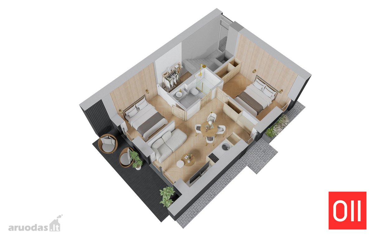 Nauji 3 Kambarių Apartamentai Su Nuosavu - nuotraukos Nr. 10