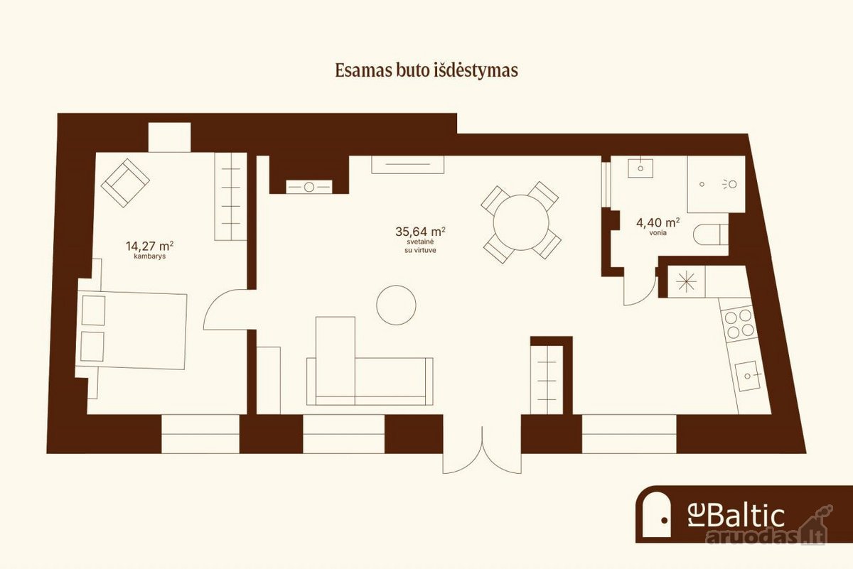Išskirtinis butas prestižinėje vietoje - nuotraukos Nr. 16
