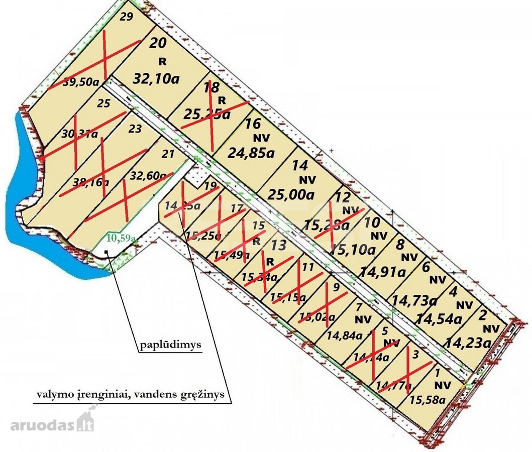 Parduodami įvairaus ploto sklypai adresu - nuotraukos Nr. 3