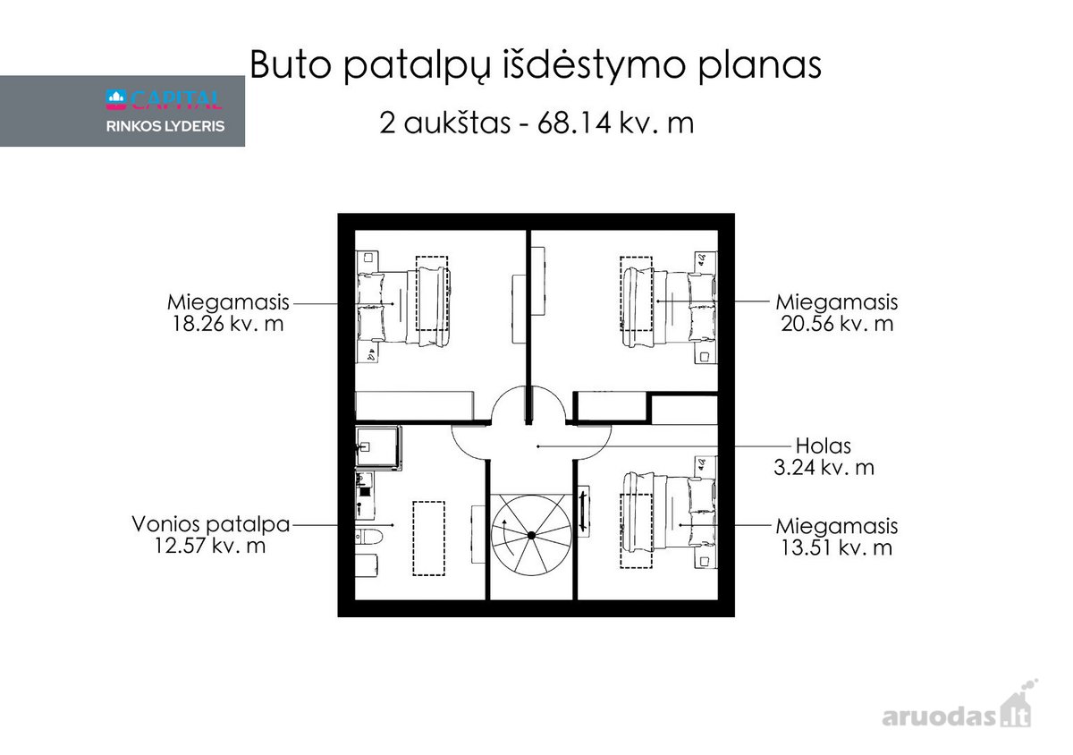 Parduodamas Itin Erdvus 4 Kambarių Butas Su - nuotraukos Nr. 30