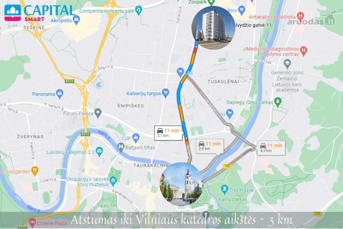 Nuomojamas erdvus ir šviesus 3 kambarių butas - nuotraukos Nr. 32