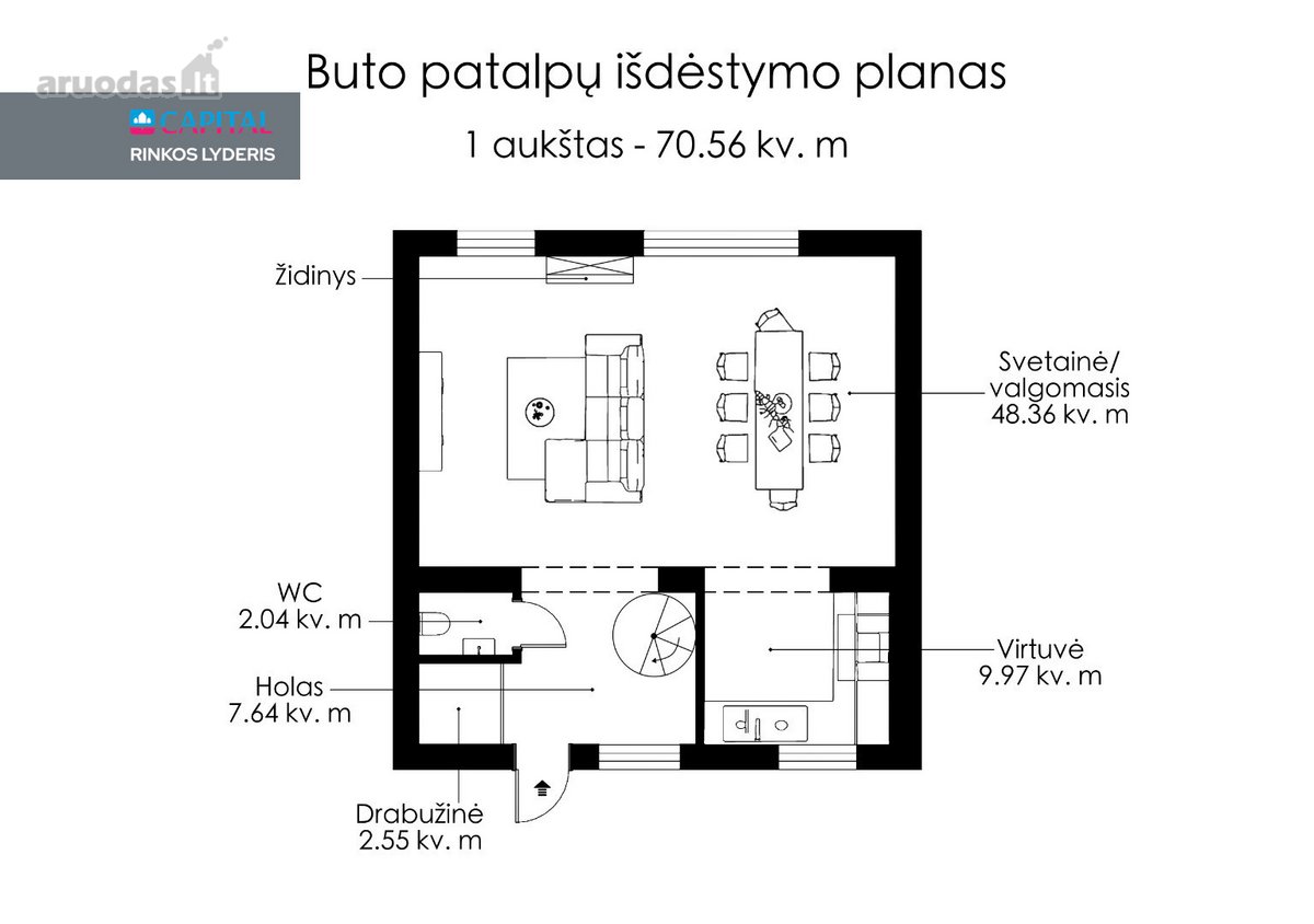 Parduodamas Itin Erdvus 4 Kambarių Butas Su - nuotraukos Nr. 29