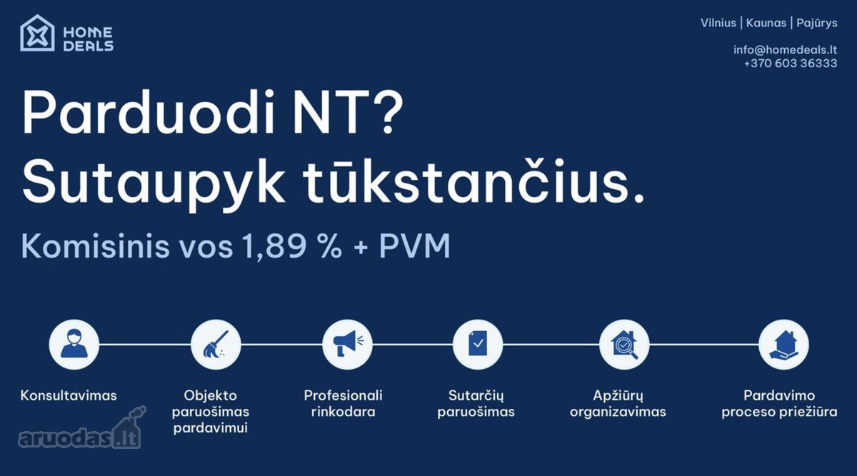 Parduodamas 2 kambarių butas su vaizdu į Nerį - nuotraukos Nr. 48