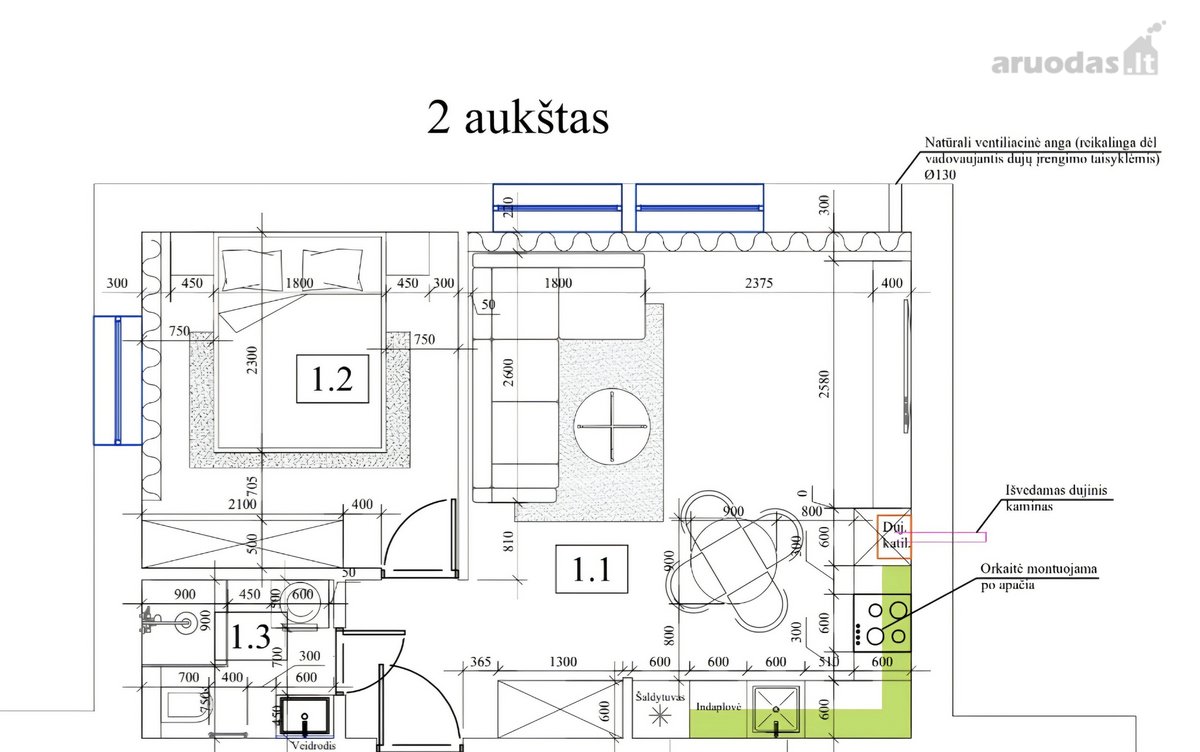 Parduodamas Naujai Įrengtas 2 Kambarių Butas - nuotraukos Nr. 7