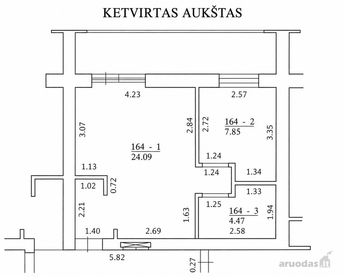 Parduodamas Kokybiškai Įrengtas 2 Kambarių - nuotraukos Nr. 20