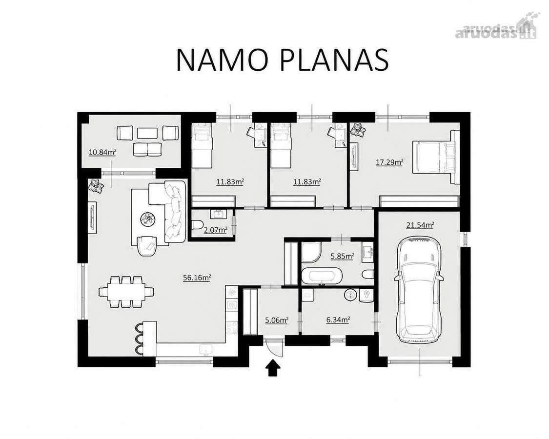 Parduodamas Naujos Statybos Namas Vilniaus R. - nuotraukos Nr. 3