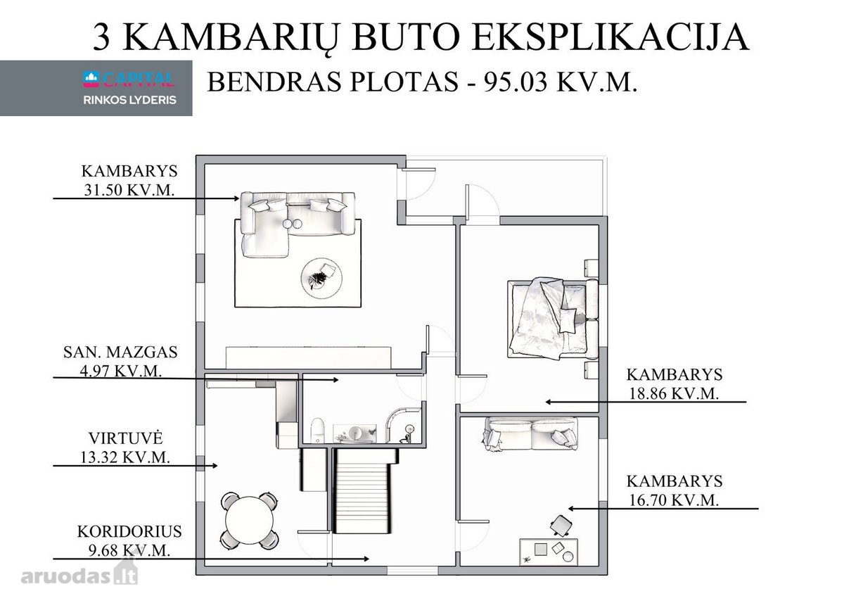 Nuomojamas Erdvus Ir Funkcionaliai - nuotraukos Nr. 18