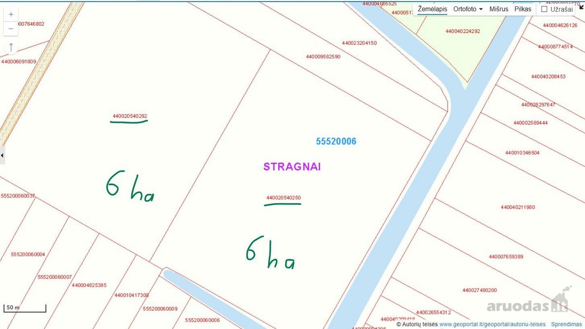 Parduodu 12 ha sklypų mąsyvą (du susijungę - nuotraukos Nr. 2