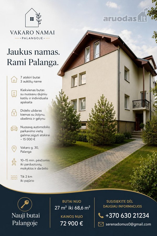Parduodamas 68,6 M² Mansardinis Butas - nuotraukos Nr. 12
