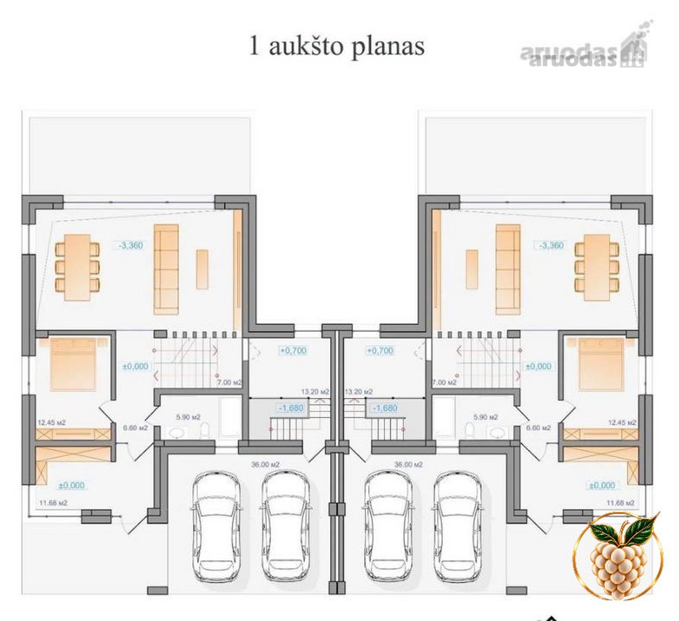 Modernios architektūros namai šalia ežero – - nuotraukos Nr. 40