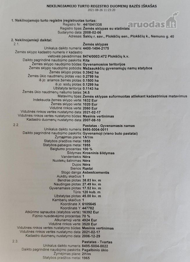 Sodyba ramioje vietoje netoli Nemuno (apie - nuotraukos Nr. 5