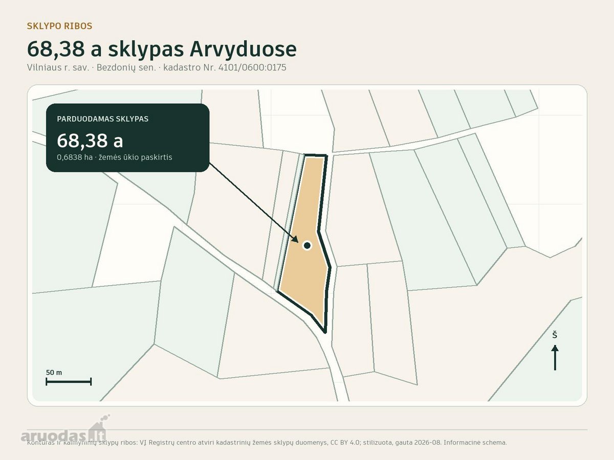 Parduodamas 68,38 a (0,6838 ha) žemės ūkio - nuotraukos Nr. 4