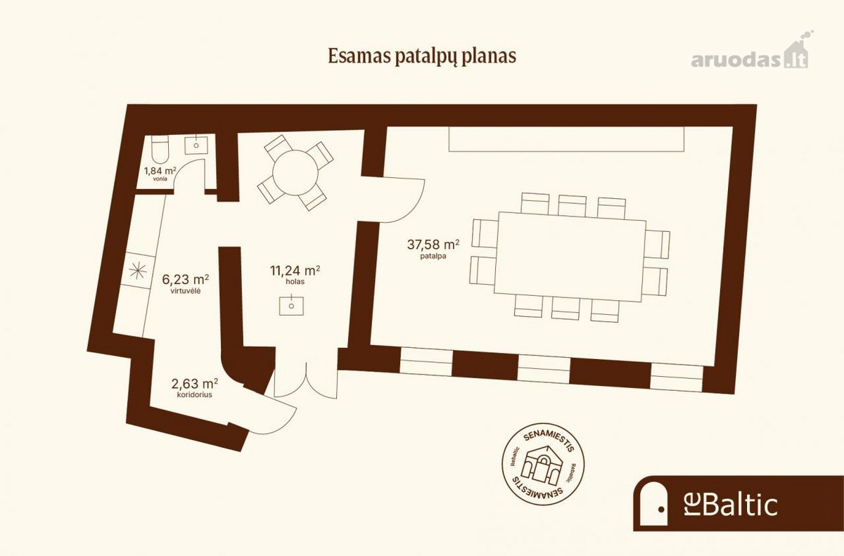 Prestižinės patalpos Didžioji g. 39 - nuotraukos Nr. 16