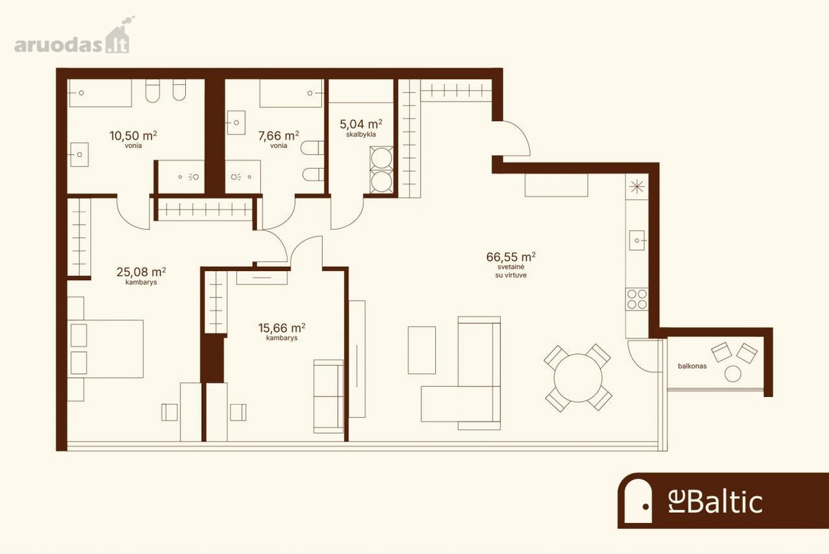 Prestižiniai apartamentai su vaizdais į - nuotraukos Nr. 28