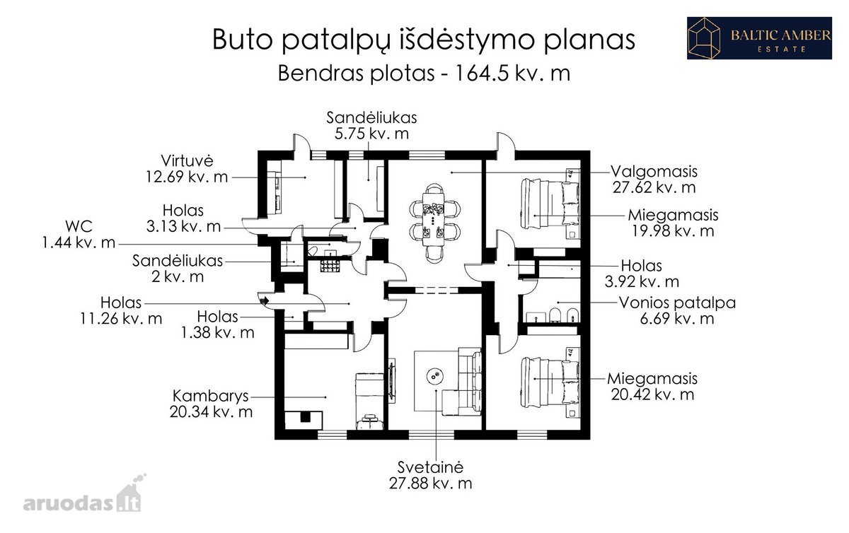Parduodamas Išskirtinis 6 Kambarių Butas - nuotraukos Nr. 34