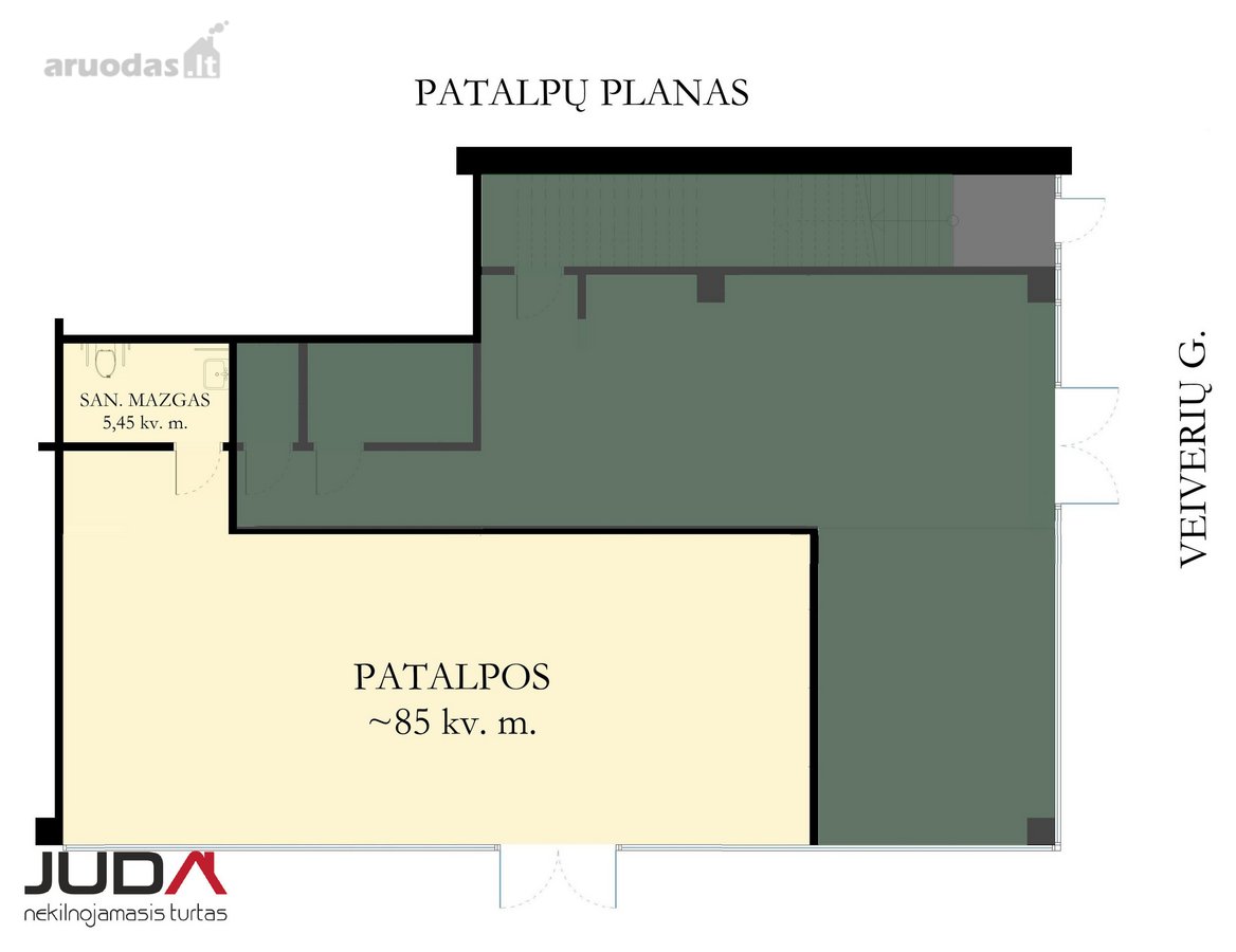 Galimybė išsinuomoti 90 kv. m. ploto patalpas - nuotraukos Nr. 15