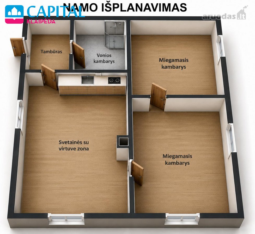 Parduodamas tvarkingas, jaukus namas Skomantų - nuotraukos Nr. 15