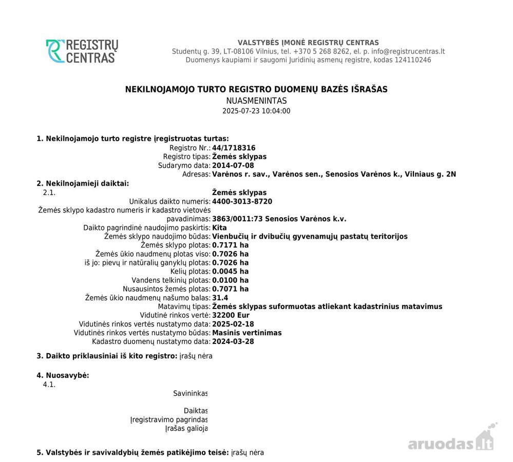 Parduodamas 71 A Namų Valdos Sklypas Prie - nuotraukos Nr. 22