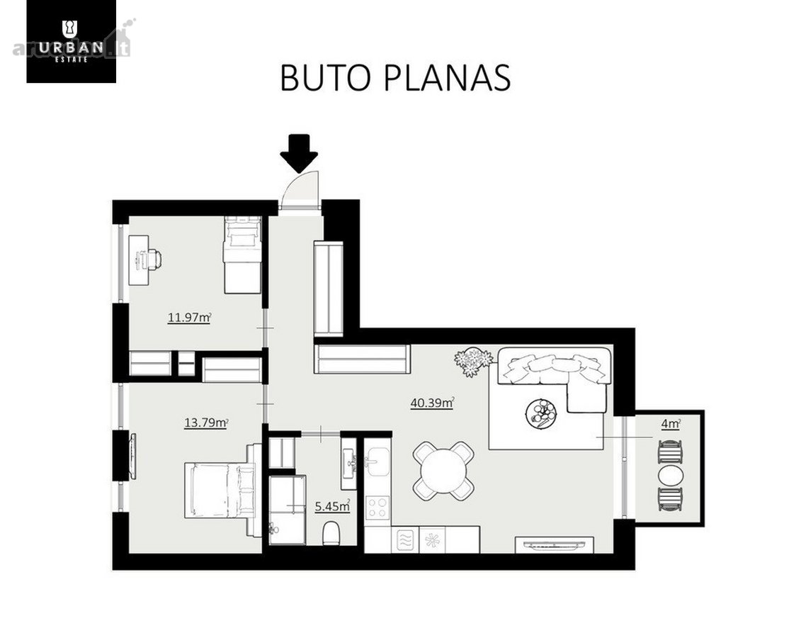 Moderniai Ir Kokybiškai Įrengtas Erdvus Butas - nuotraukos Nr. 21