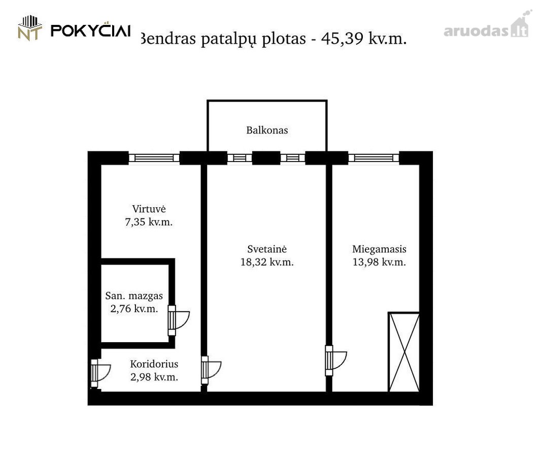Kapitaliai Suremontuotas 2 K. Butas – - nuotraukos Nr. 20