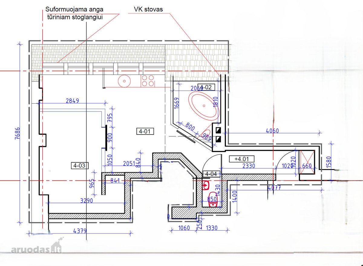 38,51 M² Mindaugo G. – Ne Baigtas Butas, O - nuotraukos Nr. 13
