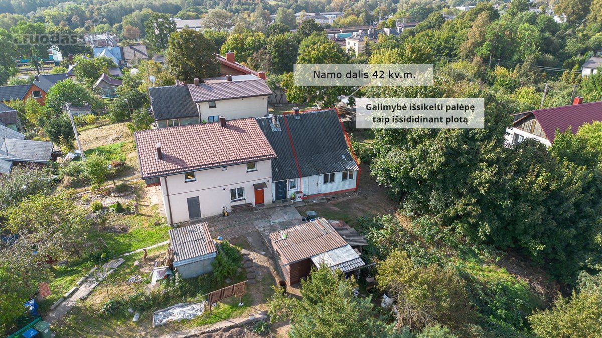 Parduodama namo dalis su sklypu, ramioje - nuotraukos Nr. 4