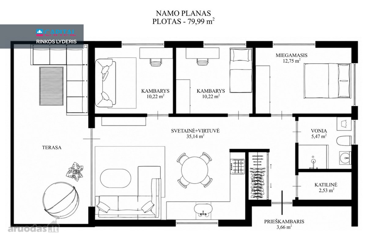 Parduodamas Šviesus Ir Jaukus 4 Kambarių - nuotraukos Nr. 23
