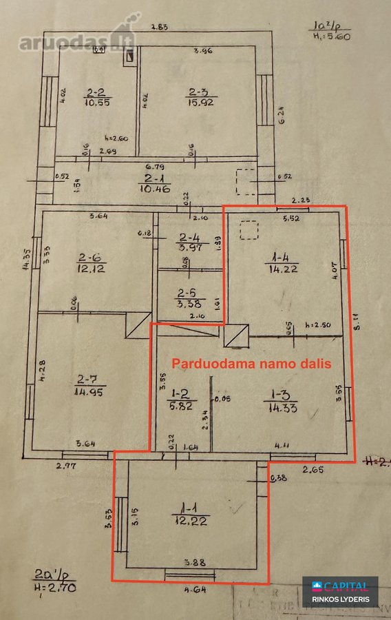 Parduodama gyvenamojo namo dalis su erdviu 8 - nuotraukos Nr. 14