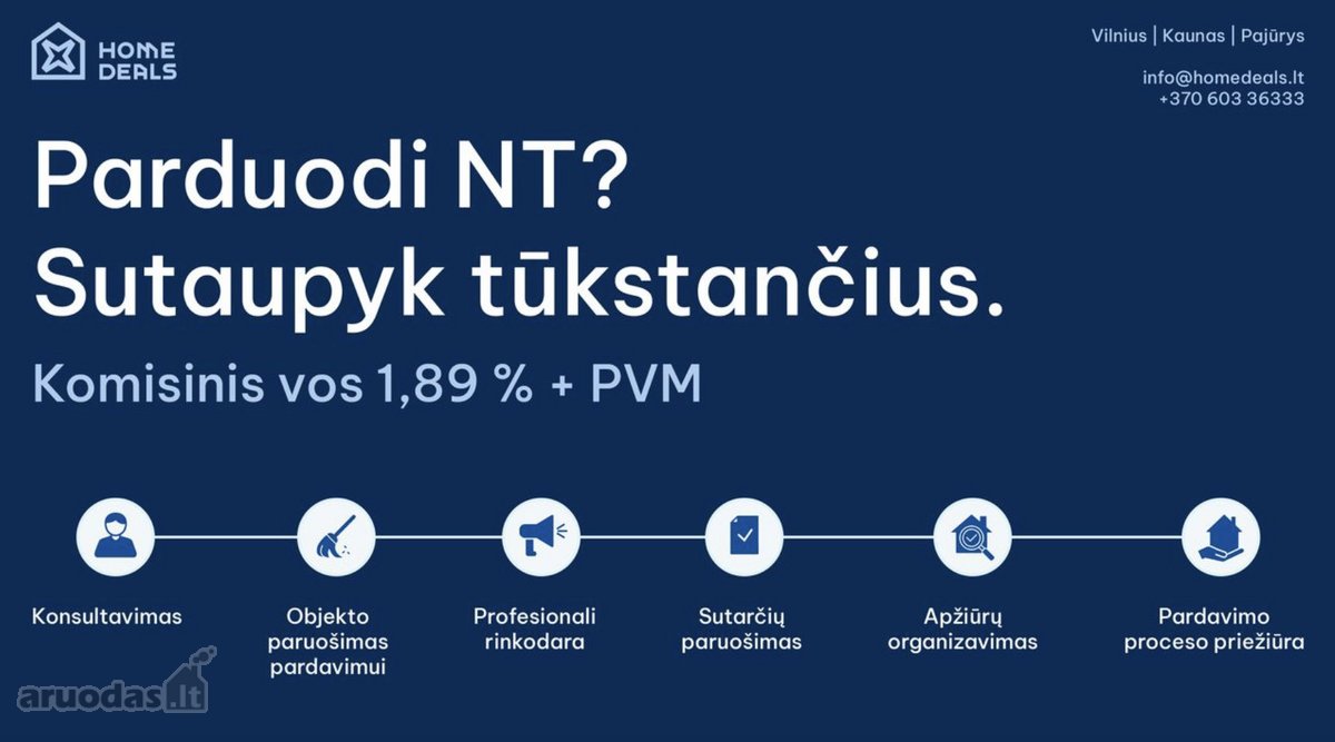 Parduodamas dviejų kambarių butas įsikūręs - nuotraukos Nr. 33
