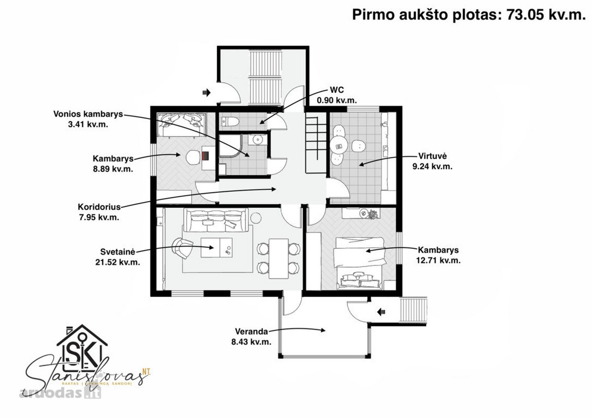 Parduodamas Namas Su 25.12 A Žemės Sklypu - nuotraukos Nr. 6