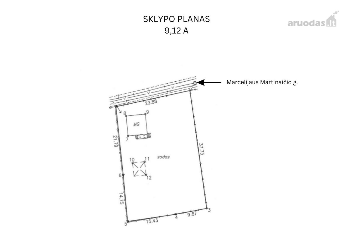 Parduodamas sodo namas su rūsiu, plotas 71,07 - nuotraukos Nr. 14