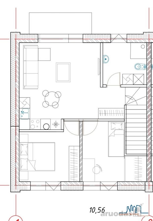 Parduodame 3 kambarių, 50m² bendrojo ploto, - nuotraukos Nr. 7