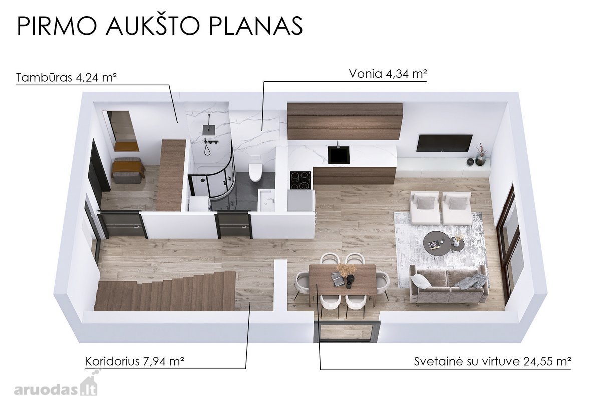 Parduodami Pilnos Apdailos 3 Ir 4 Kambarių - nuotraukos Nr. 38