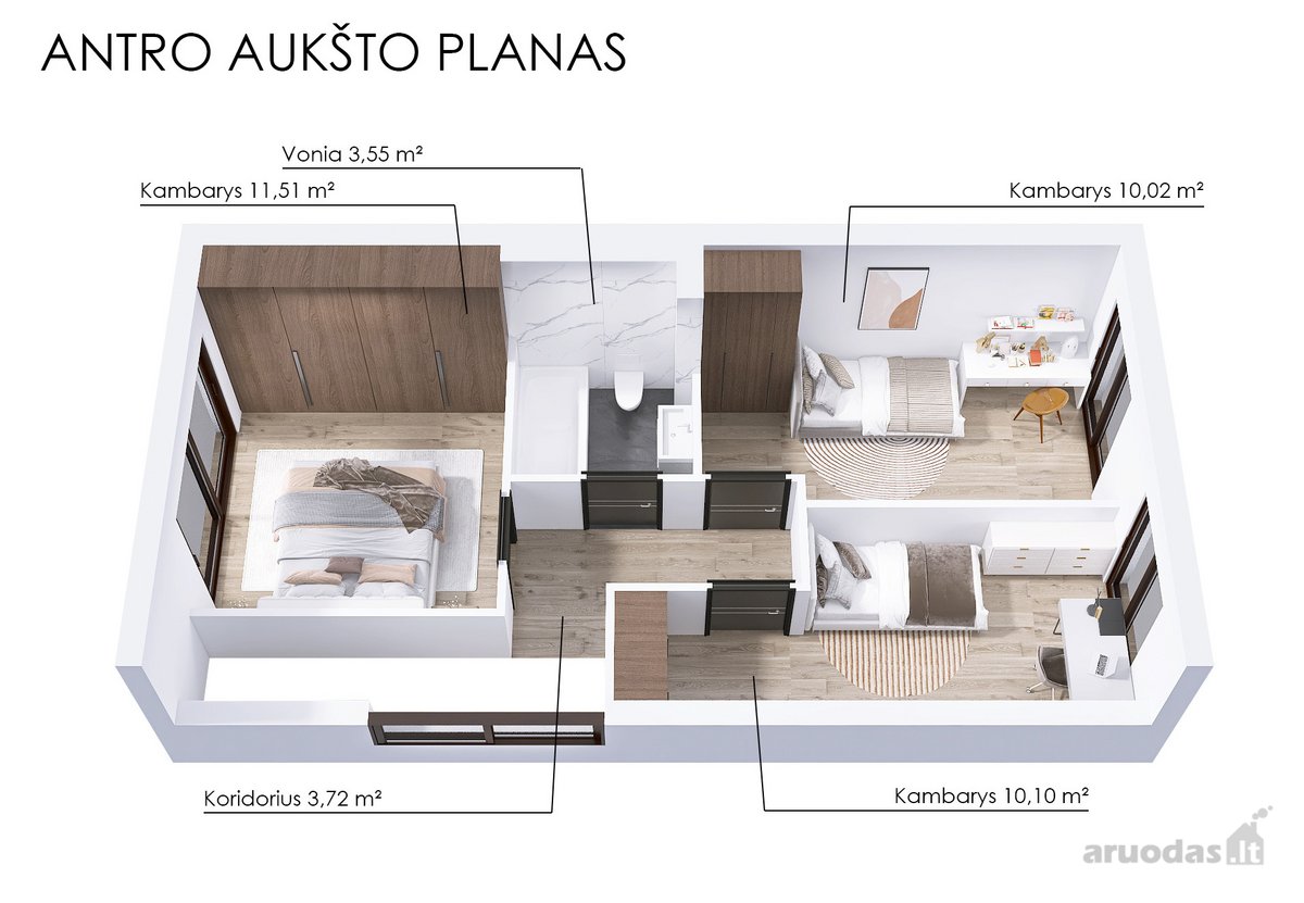 Parduodami Pilnos Apdailos 3 Ir 4 Kambarių - nuotraukos Nr. 40