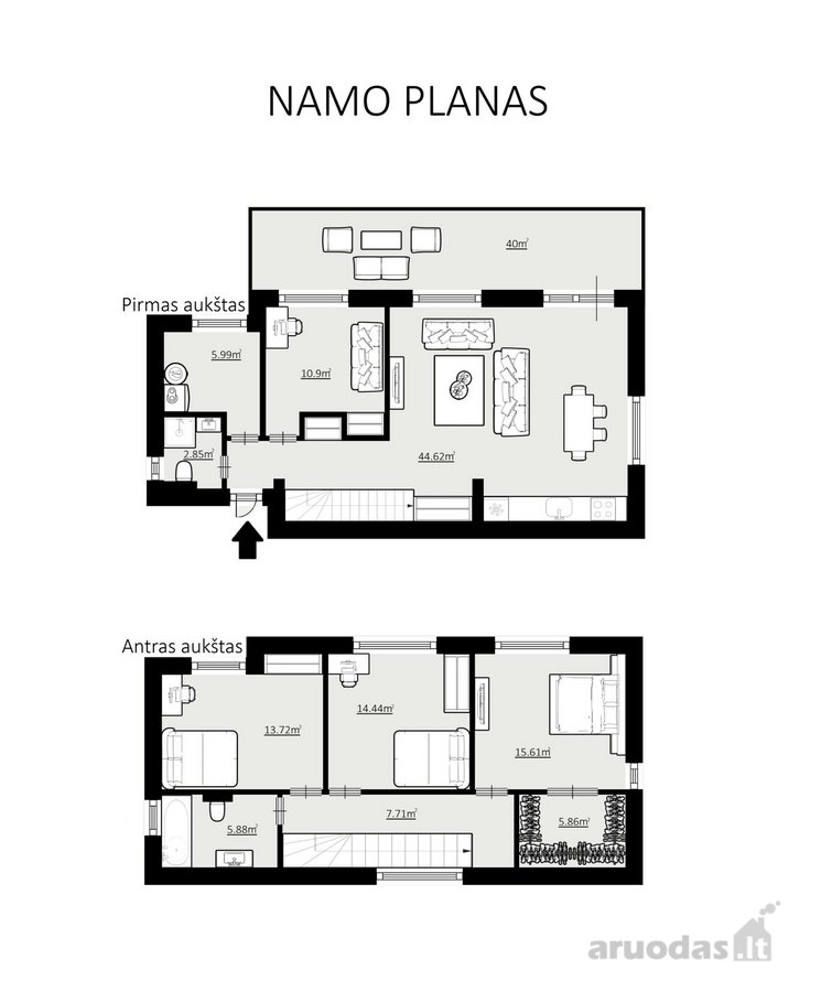 Erdvus Ir Išpuoselėtas A+ Klasės Namas - nuotraukos Nr. 23