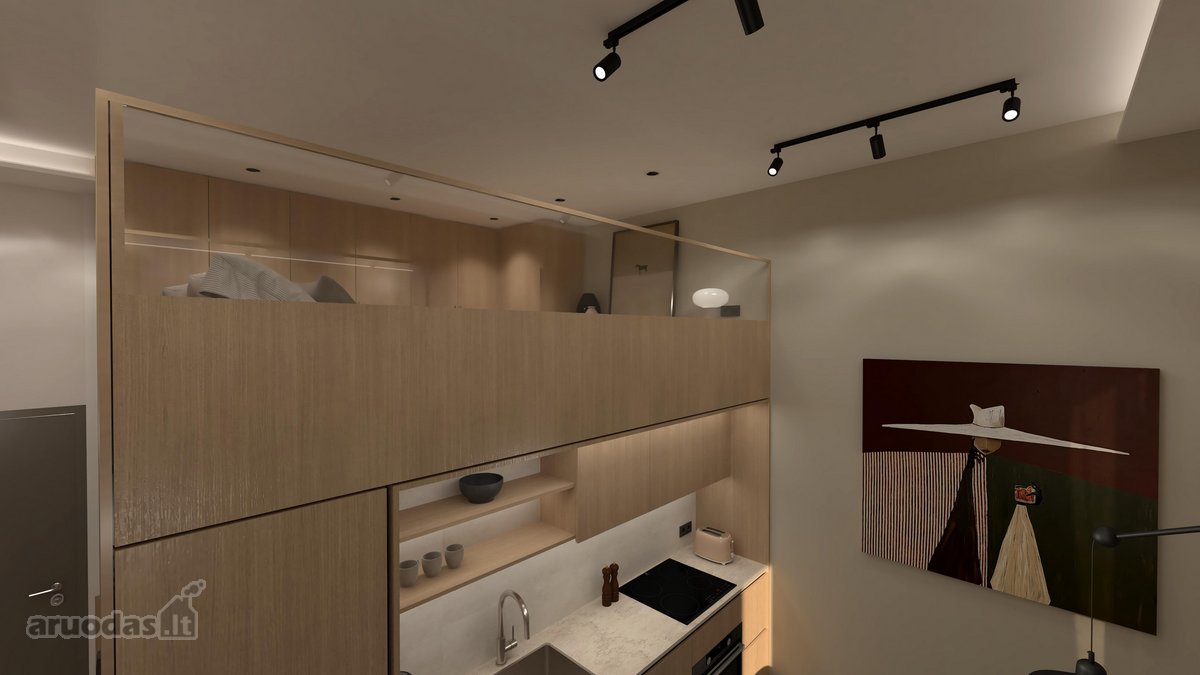 Nuomojamas Visiškai Naujas 32 M² Dizaino - nuotraukos Nr. 3