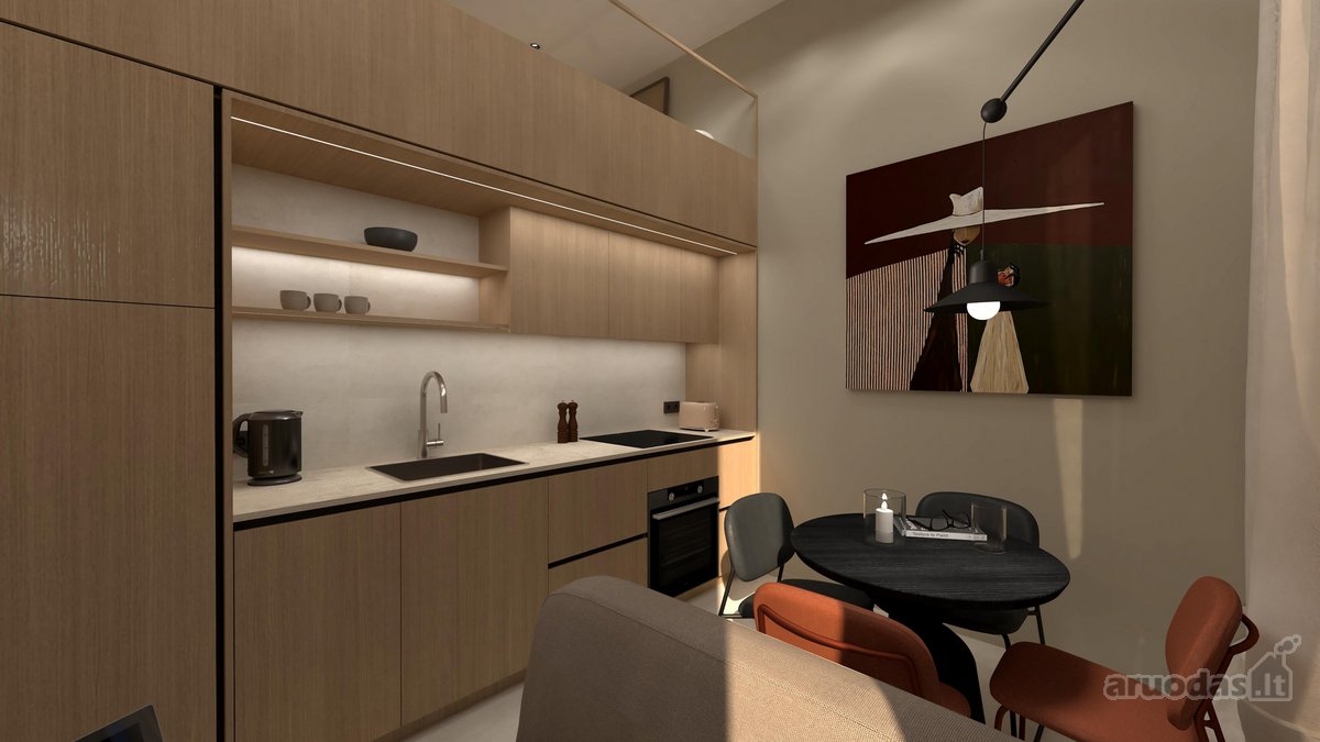 Nuomojamas Visiškai Naujas 32 M² Dizaino - nuotraukos Nr. 4