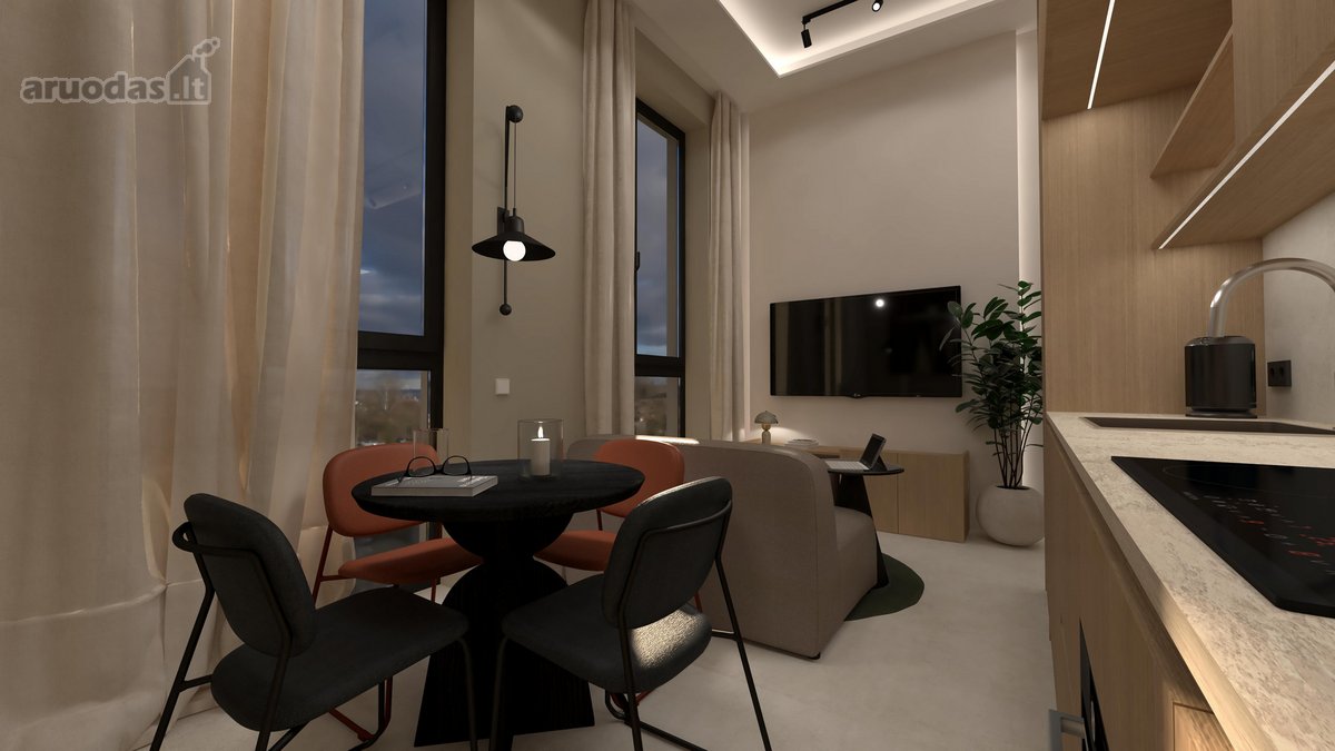 Nuomojamas Visiškai Naujas 32 M² Dizaino - nuotraukos Nr. 11