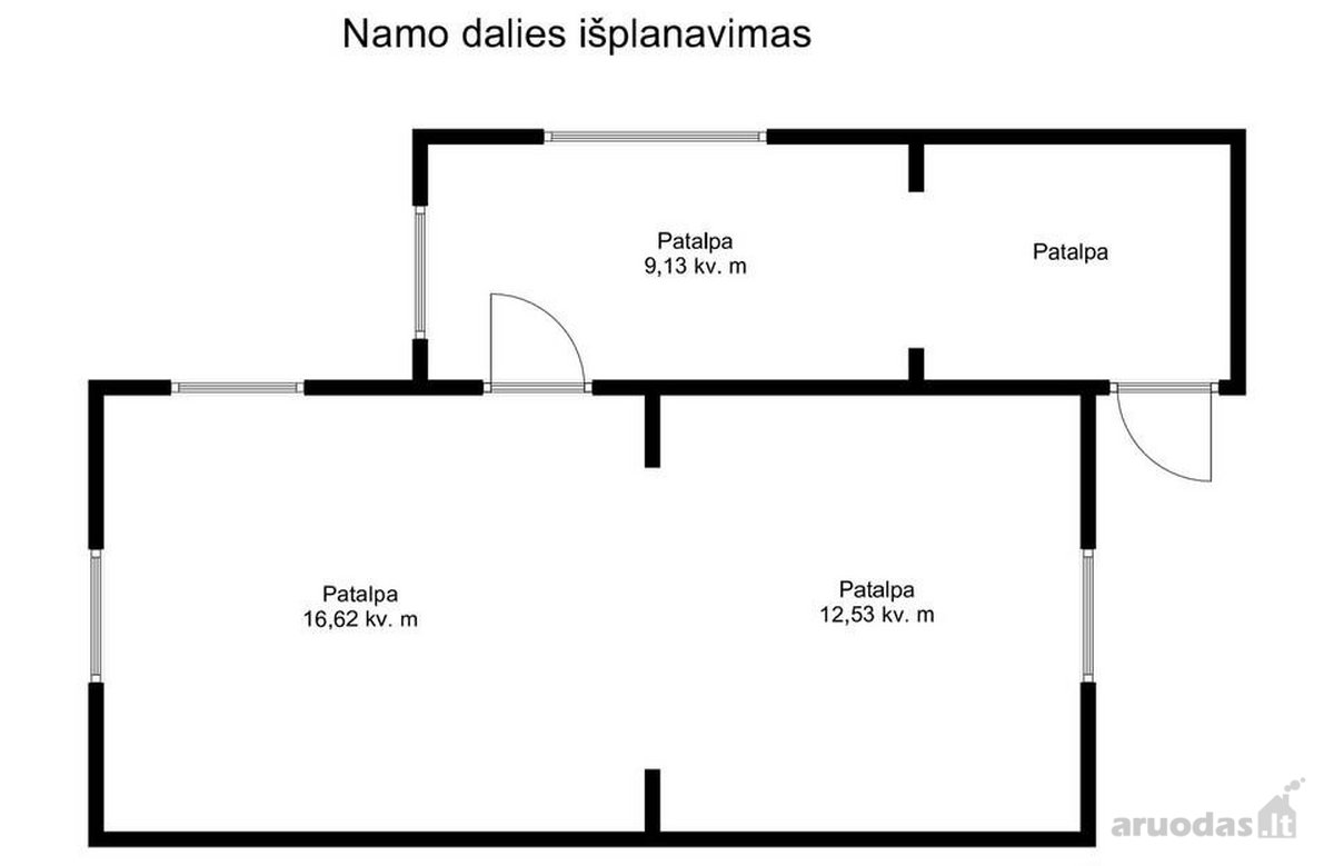 Parduodama namo dalis su sklypo dalimi - nuotraukos Nr. 14
