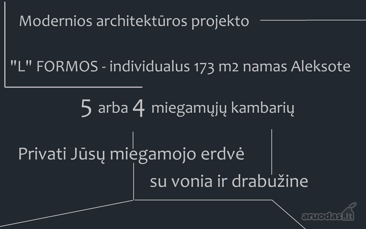 Modernios architektūros projekto, "L" Formos - nuotraukos Nr. 2