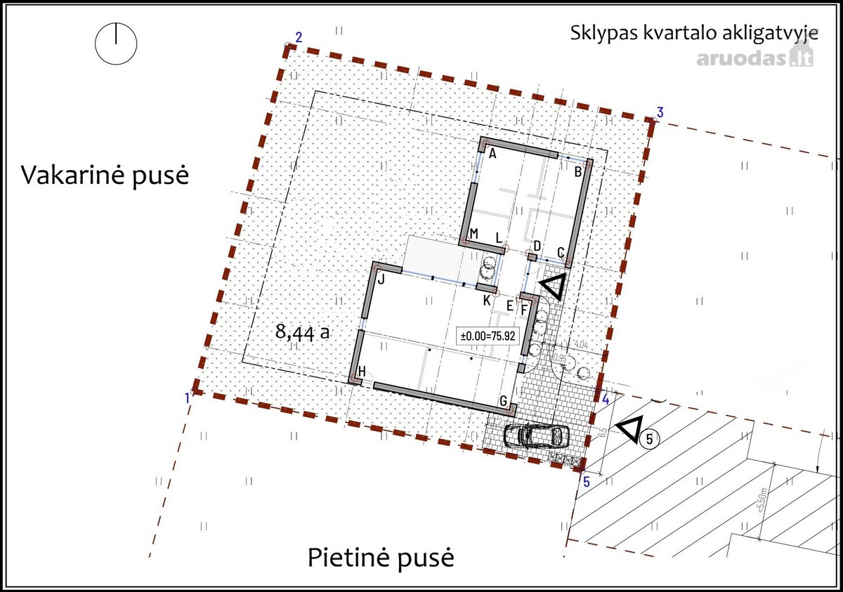 Modernios architektūros projekto, "L" Formos - nuotraukos Nr. 19